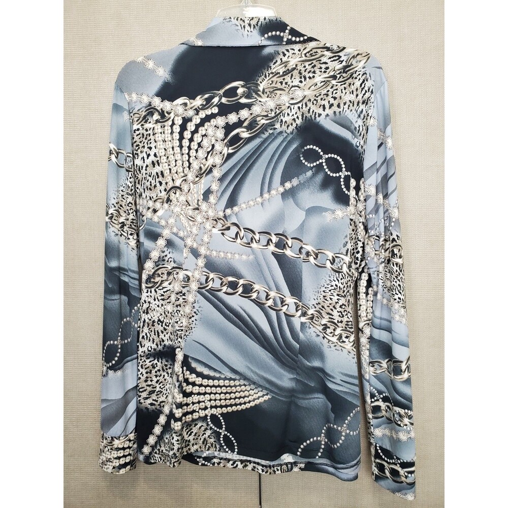 Cache Animal Chain Print Twist Front Long Sleeve … - image 6